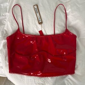 SKIMS Vinyl Cropped Corset